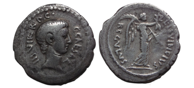 Augustus - Victory denarius (O26106) Augustus - Victory denarius (O26106)