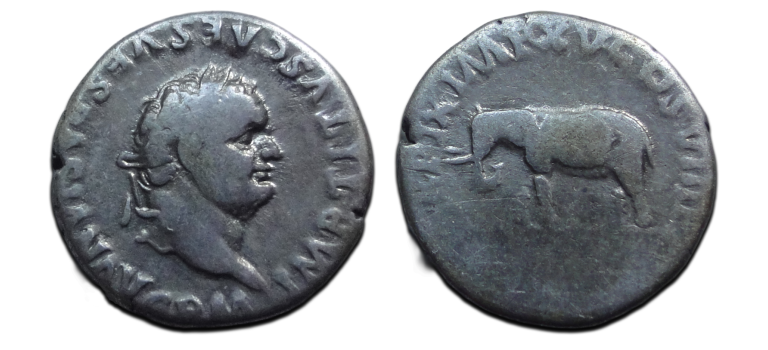 Titus - denarius Olifant geslagen ter viering van het Colosseum! (O2614) Titus - denarius Olifant geslagen ter viering van het Colosseum! (O2614)