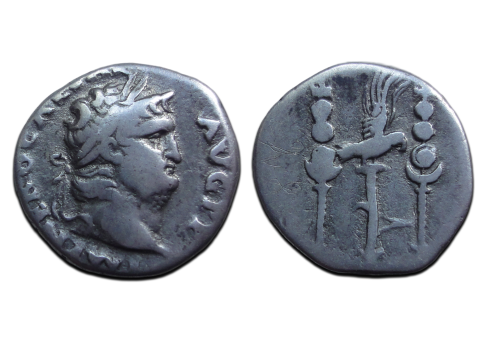 Nero - denarius AQUILA with EXILLA very rare! (O2615)