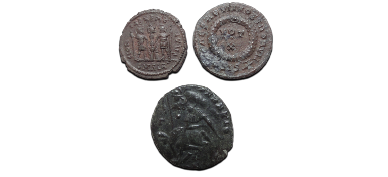 Aanbieding -  3 Romeinse munten  (O2625)