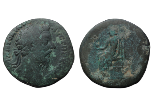 Marcus Aurelius- Sestertius Jupiter (02636)