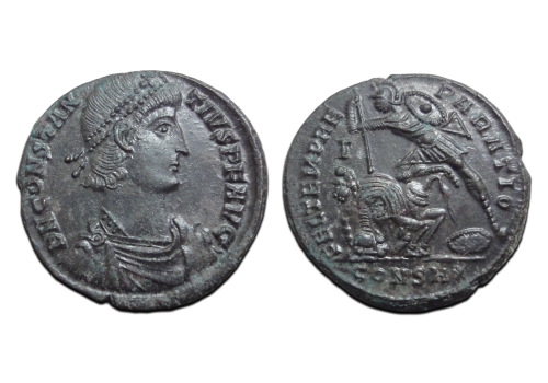 Constantius II - Gevallen ruiter Prachtig! (O2644) Constantius II - Gevallen ruiter Prachtig! (O2644)