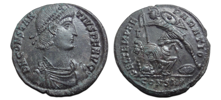 Constantius II - Gevallen ruiter Prachtig! (O2644)