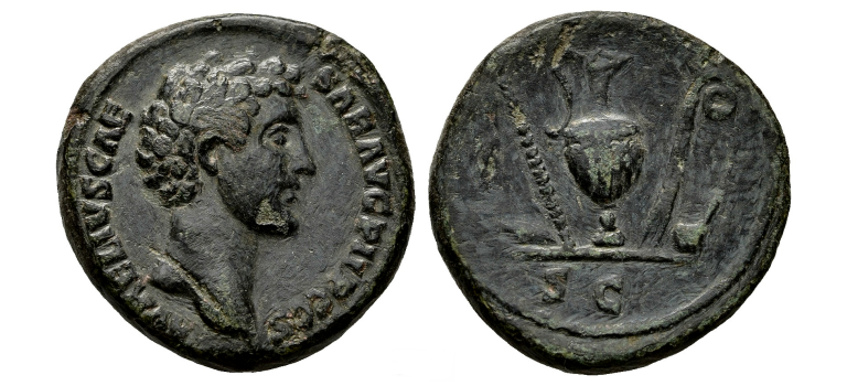 Marcus Aurelius - PIETAS As! (O2645)