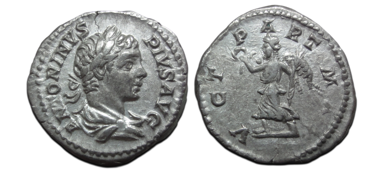 Caracalla- denarius VICT PART MAX schaars en interessant! (O2659) Caracalla- denarius VICT PART MAX schaars en interessant! (O2659)