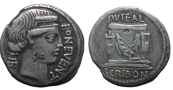  Romeinse Republiek - denarius L. Scribonius Libo 60 v. Christus (O2660)