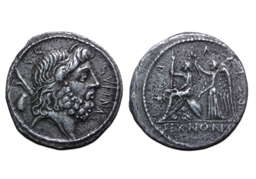 Romeinse republiek - NONIUS SUFENAS denarius (O2662) Romeinse republiek - NONIUS SUFENAS denarius (O2662)