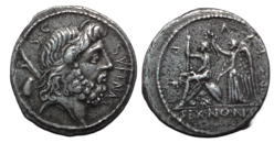 Romeinse republiek - NONIUS SUFENAS denarius (O2662)