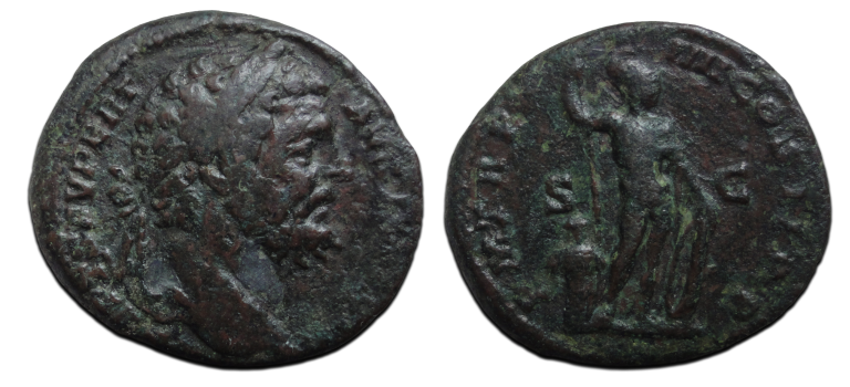 Septimius Severus - denarius Dea Celestis op LEEUW! (AU2468) Septimius Severus - denarius Dea Celestis op LEEUW! (AU2468)