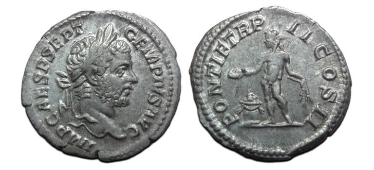 Geta - denarius Genius mooi! (O2669) Geta - denarius Genius mooi! (O2669)