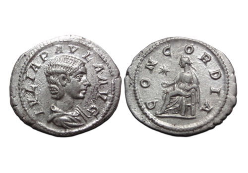 Julia Paula - denarius schaarse keizerin CONCORDIA (O2670)