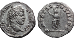Caracalla -  denarius SERAPIS stempelglans (O2672)