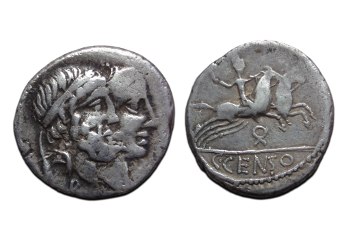 Romeinse republiek - denarius Numa en Ancus (O2676)