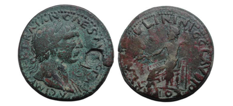 Trajanus -  Claudiopolis Zeus zeldzaam (O2683)