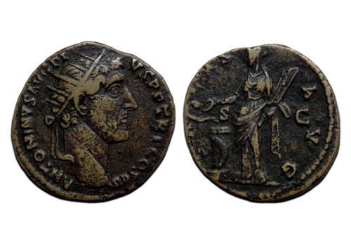 Antoninus Pius - Dupondius SALUS (O2684) Antoninus Pius - Dupondius SALUS (O2684)