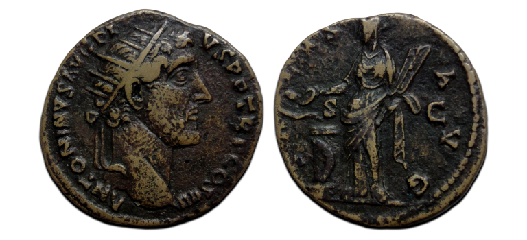 Antoninus Pius - Dupondius SALUS (O2684) Antoninus Pius - Dupondius SALUS (O2684)