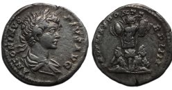 Caracalla - Denarius trofee met 2 gevangenen (O2691)