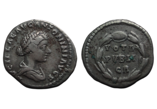 Lucilla - denarius VOTA PVBLICA schaars (O2692)