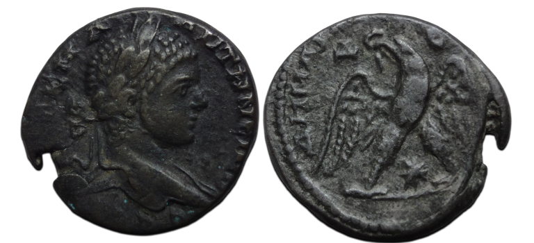 Elagabalus- Tetradrachme adelaar! (O2693) Elagabalus- Tetradrachme adelaar! (O2693)