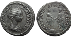 Plautilla - denarius schaarse keizerin Huwelijk met Caracalla PRACHTIG (O2695)