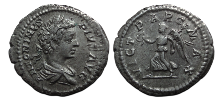 Caracalla - denarius VICT PART MAX schaars en interessant! (O2698) Caracalla - denarius VICT PART MAX schaars en interessant! (O2698)