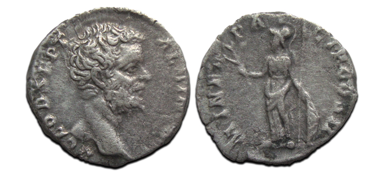 Clodius Albinus - denarius ZELDZAME KEIZER Minerva (S25105)