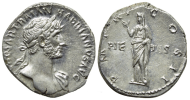 Hadrian  - PIETAS denarius rare portrait! (S25107)