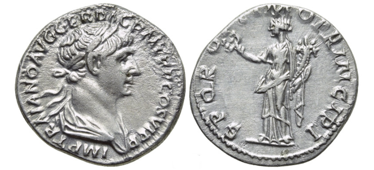 Trajanus - denarius FELICITAS  prachtig! (S25109)