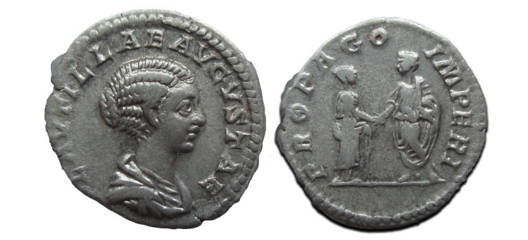 Plautilla - denarius schaarse keizerin Huwelijk met Caracalla (S25110)