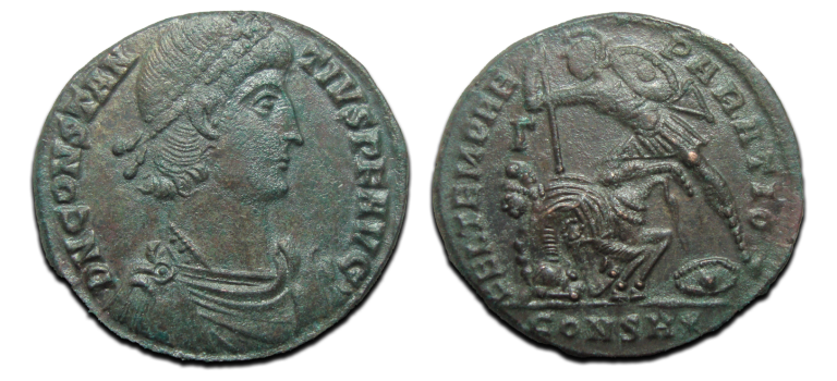 Constantius II - Gevallen ruiter Prachtig! (S25121)