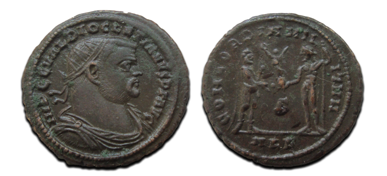 Diocletianus - Concordia, mooie buste!   (S25129)