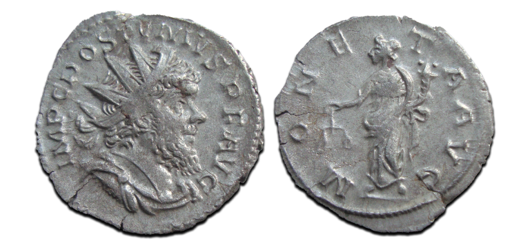 Postumus-  MONETA AVG (AU2595)