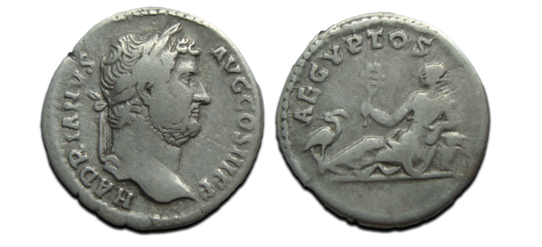 Hadrian - denarius Travel-series Egypt! (S25140) Hadrian - denarius Travel-series Egypt! (S25140)