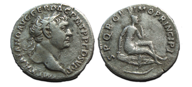 Trajan - Mourning Dacian denarius (D2570) Trajan - Mourning Dacian denarius (D2570)