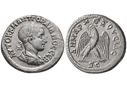 Gordianus III - zilveren Tetradrachme met adelaar! (S2603)