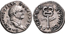 Vespasianus - denarius gevleugelde caduceus (S2604)