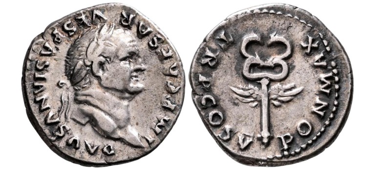 Vespasianus - denarius gevleugelde caduceus (S2604) Vespasianus - denarius gevleugelde caduceus (S2604)