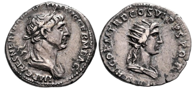 Trajanus - denarius SOL zeldzaam en bijzonder! (S2607) Trajanus - denarius SOL zeldzaam en bijzonder! (S2607)