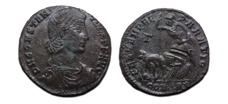 Constantius II - Gevallen ruiter Prachtig! (S2616) Constantius II - Gevallen ruiter Prachtig! (S2616)