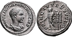 Diadumenianus - Denarius PRINC IVVENTVTIS zeldzame Caesar!  (S2649)