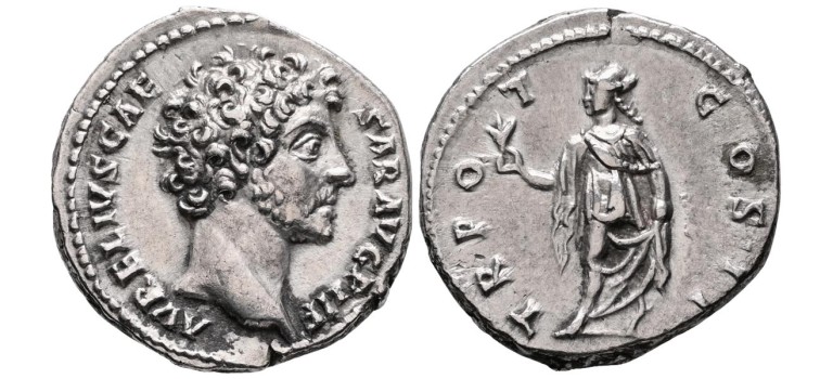 Marcus Aurelius- denarius SPES schaars! (S2652) Marcus Aurelius- denarius SPES schaars! (S2652)