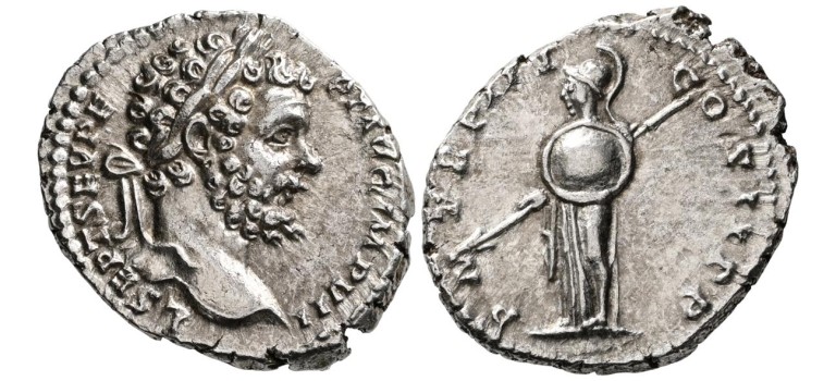 Septimius Severus - Palladium MINERVA denarius! (S2656) Septimius Severus - Palladium MINERVA denarius! (S2656)