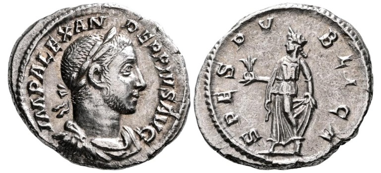 Severus Alexander - denarius SPES topper! (S2657) Severus Alexander - denarius SPES topper! (S2657)