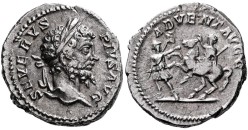 Septimius Severus - Keizer op paard met soldaat schaars (S2660)