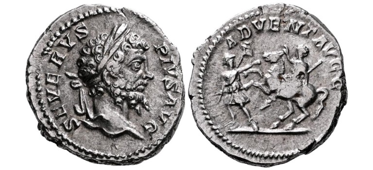 Septimius Severus - Keizer op paard met soldaat schaars (S2660) Septimius Severus - Keizer op paard met soldaat schaars (S2660)