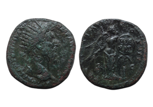Marcus Aurelius - DUPONDIUS overwinning op de Parthen (S2663) Marcus Aurelius - DUPONDIUS overwinning op de Parthen (S2663)