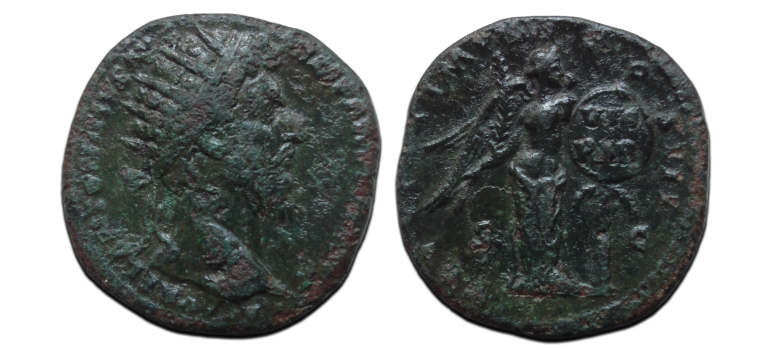Marcus Aurelius - DUPONDIUS victory over Parthians (S2663) Marcus Aurelius - DUPONDIUS victory over Parthians (S2663)