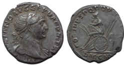 Trajanus - denarius DACIA CAPTA de verovering van Dacia (S2673)