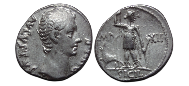 Augustus - denarius Diana zeldzaam (S2682) Augustus - denarius Diana zeldzaam (S2682)