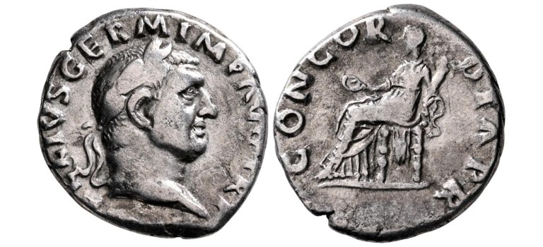Vitellius - denarius concordia zeldzaam! (AU2682) Vitellius - denarius concordia zeldzaam! (AU2682)